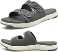 Womens Orthotic Slides with Adjustable Straps - Soft Cushion Support
