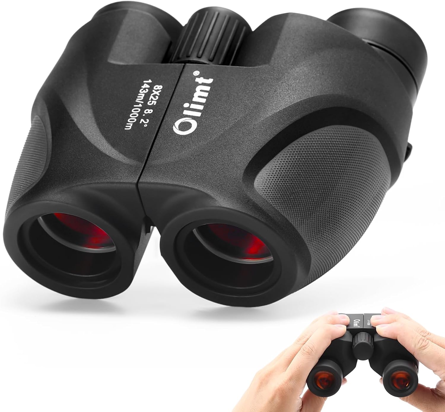 8x25 Compact Binoculars for Travel, Hiking, and Wildlife Viewing