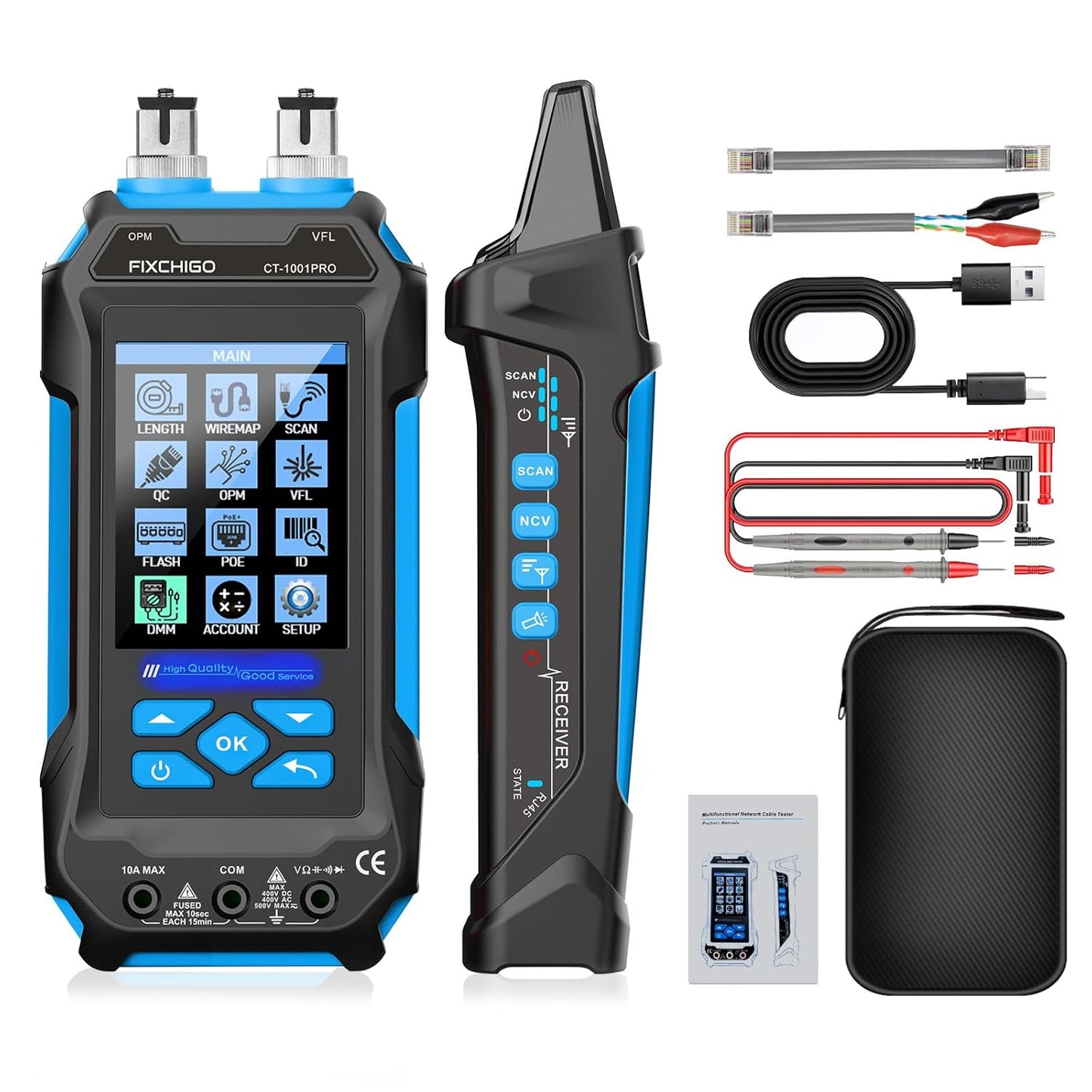 11 In 1 Network Cable Tester with Multimeter and Optical Meter