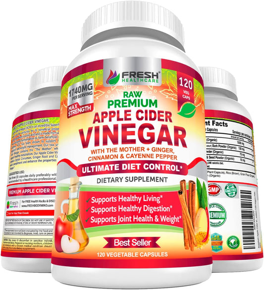 Detox & Digest with Apple Cider Caps - 1740mg Max Strength