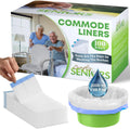 Commode Liners - 100 Strong Portable Commode Toilet Bags - Mess-Free