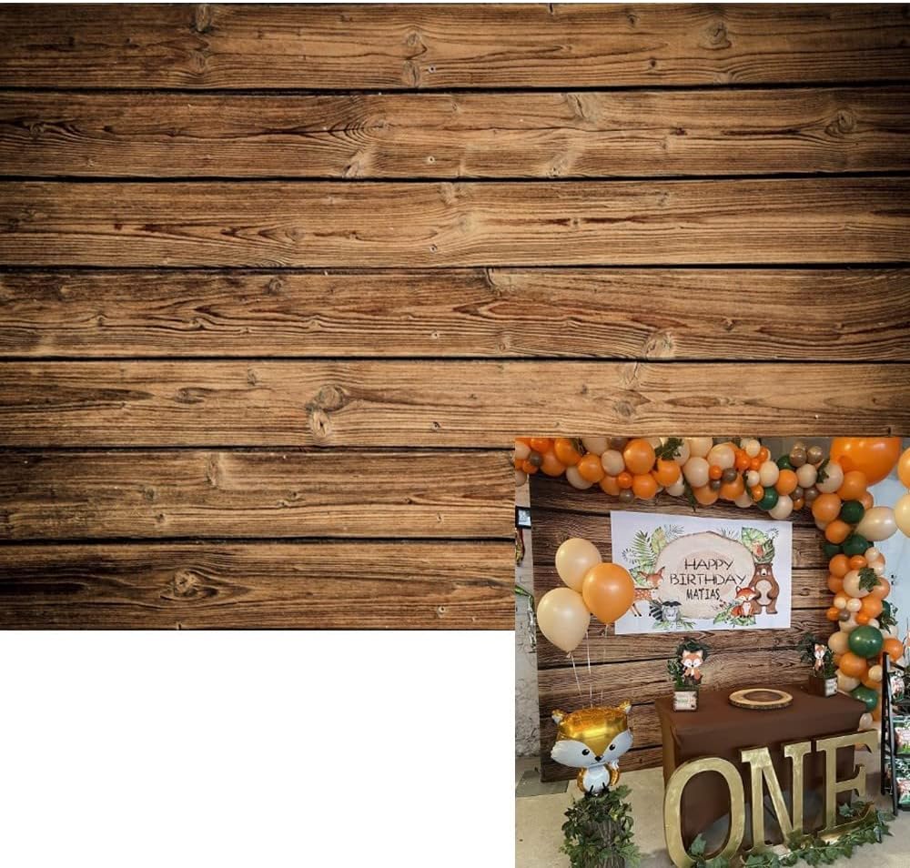 OFILA 10x8ft Wood Backdrop for Photography - Rustic Vinyl