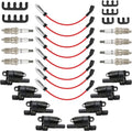 UF414 Round Ignition Coil Set with Spark Plugs & Wires - Complete Fit