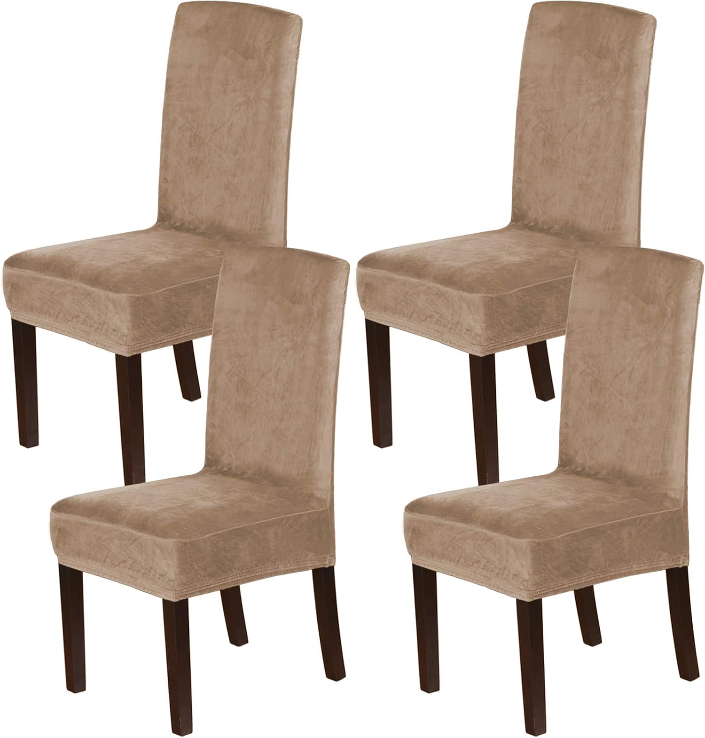 H.VERSAILTEX Velvet Dining Chair Covers for Stylish Protection