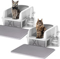 Stainless Steel Cat Litter Box 2 Pack - Extra Large High Sided
