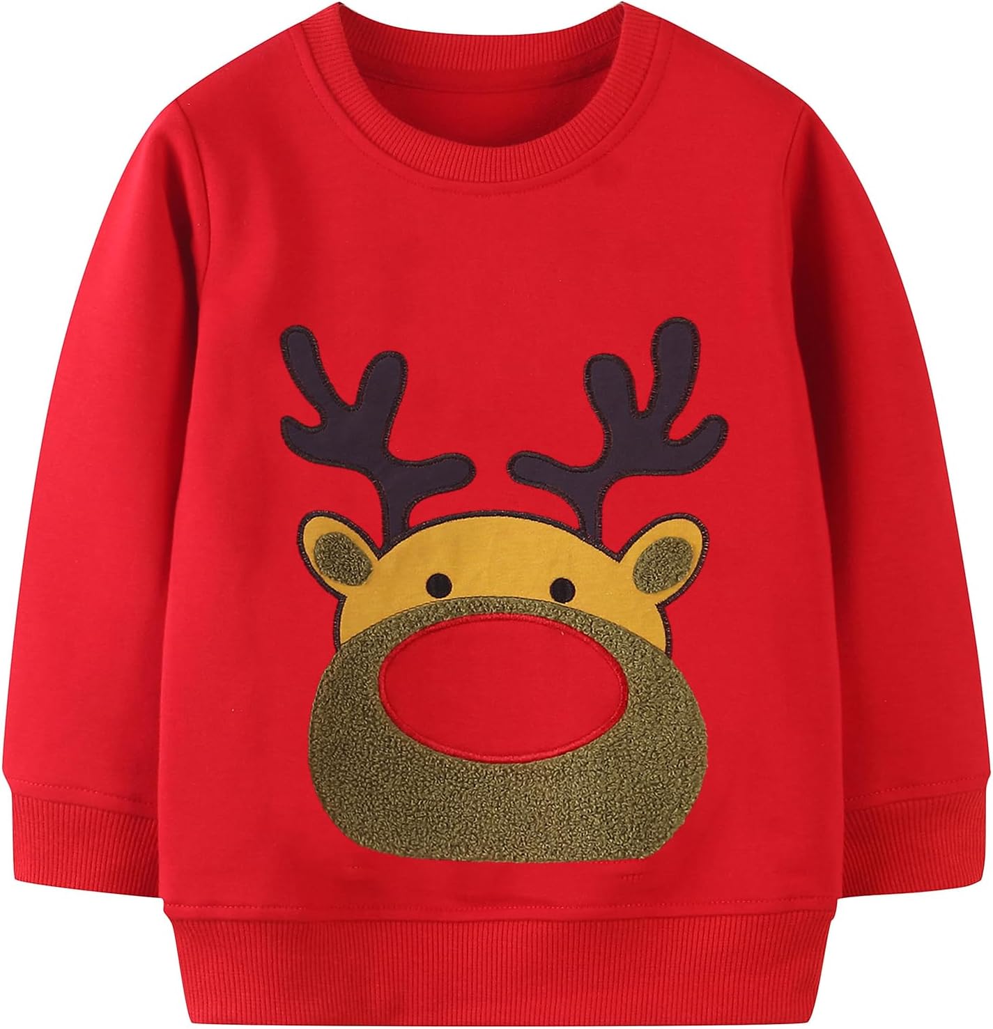 SUGARAIN Reindeer Christmas Sweatshirt for Toddlers 1-7T