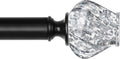 Black Curtain Rod 32 to 58 in - Heavy Duty Decorative Rod