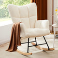 Sweetcrispy Rocking Chair Nursery Glider - High Back Teddy Upholstery
