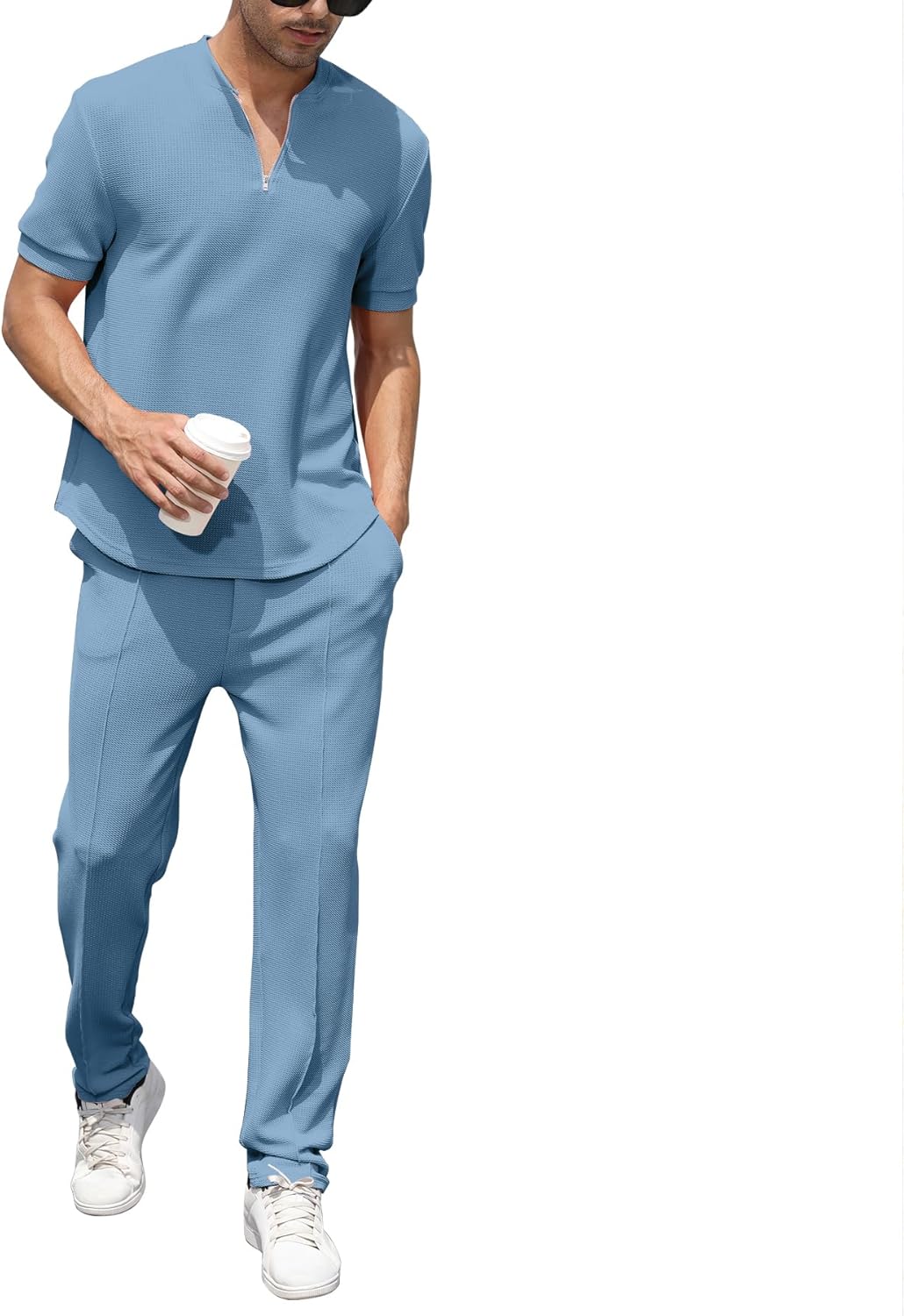 Fashion Men's Tracksuits 2 Piece Casual Athletic Jogging Set