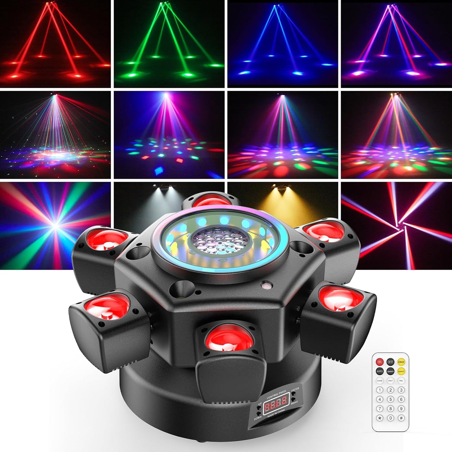 120W DJ Light Moving Head 6 Arms Stage Lights for Events