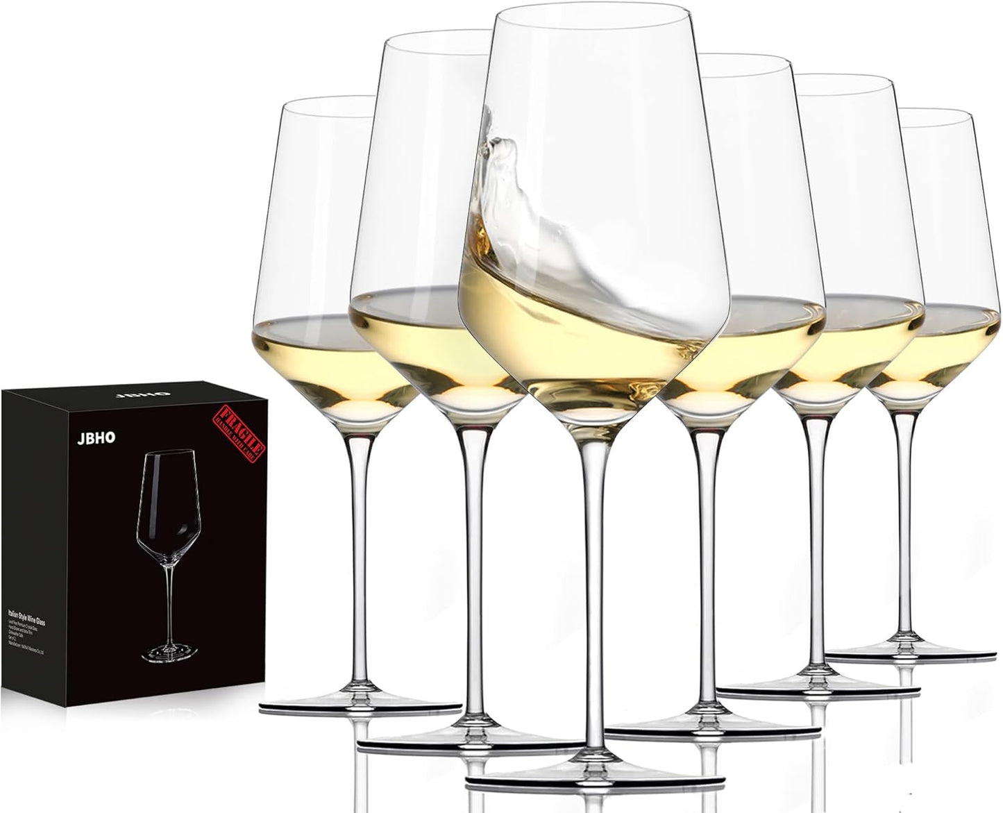 JBHO 17 oz Lead-Free Wine Glasses Set of 6 for Any Occasion