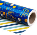 WRAPAHOLIC 30 in Jumbo Reversible Hanukkah Wrapping Paper - Large Roll
