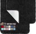 Gorilla Grip Premium Luxury Bath Rug Set of 2 - Plush, Absorbent Bath