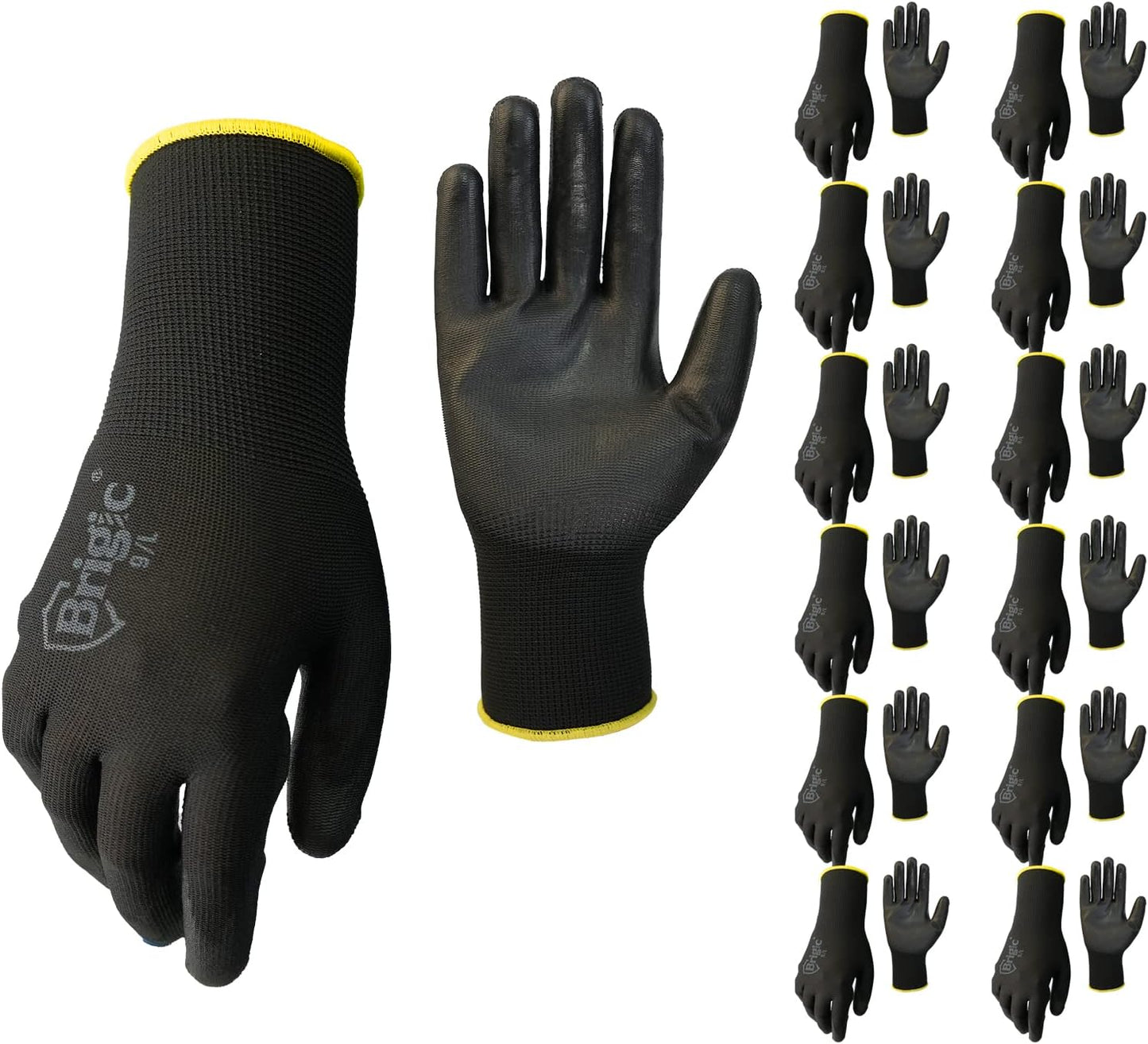 Brigic Eco-Friendly PU Coated Work Gloves: Superior Grip!