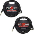 2-Pack Pig Hog 10ft Black Guitar Cables - Crystal Clear Sound!