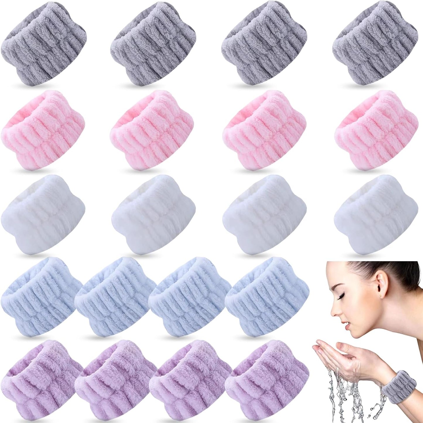 Absorbent Face Washing Bands x20 - Prevent Water Down Arms! TS-MAYKA