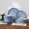 Famiware Annecy Stoneware Dinnerware Set for 4 - Reactive Blue 12pc