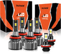 Compatible For Toyota Corolla 2009-2013 9005 9006 H11 Bulbs - 6500K