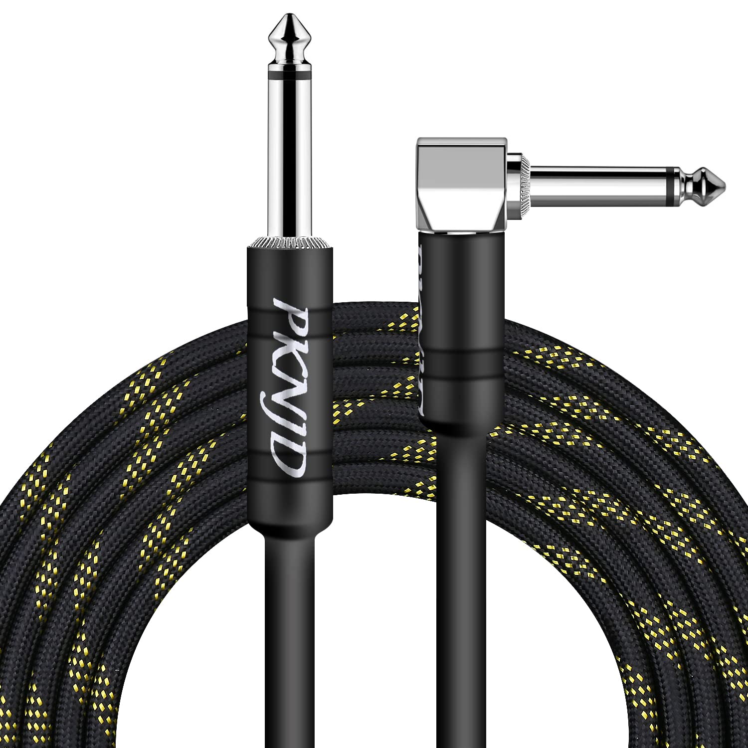 Pro-quality 10FT Guitar Cable for Electric Guitars/Bass - Straight/Right Angle Connectors - PKNJD