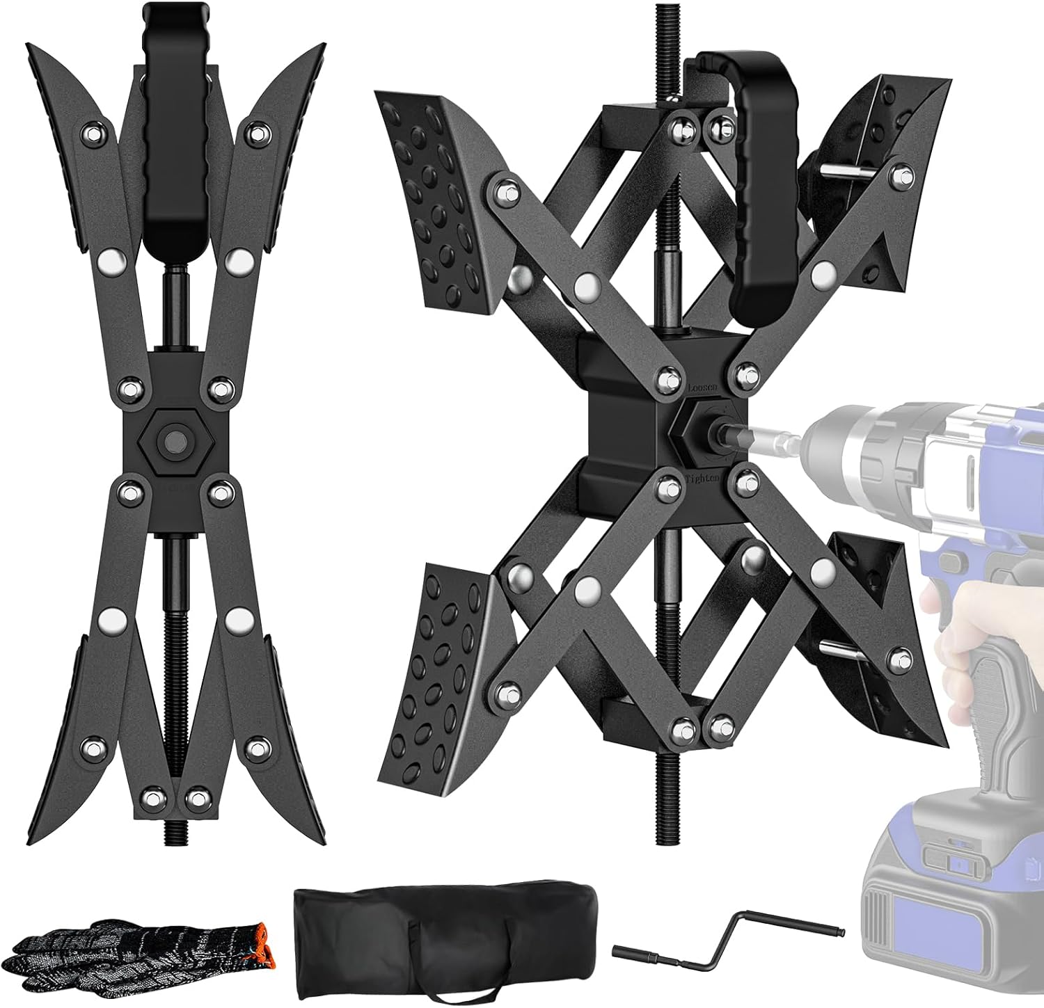 AUH X-Shaped RV Stabilizer Wheel Chock for Travel Trailers