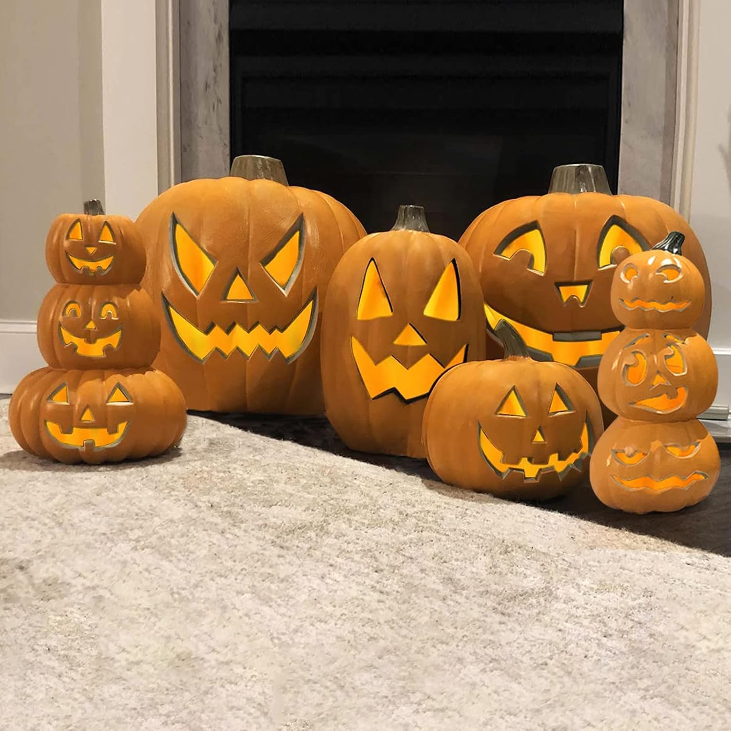 Light Up Your Halloween with DUNCHATY Pumpkin Lanterns Set
