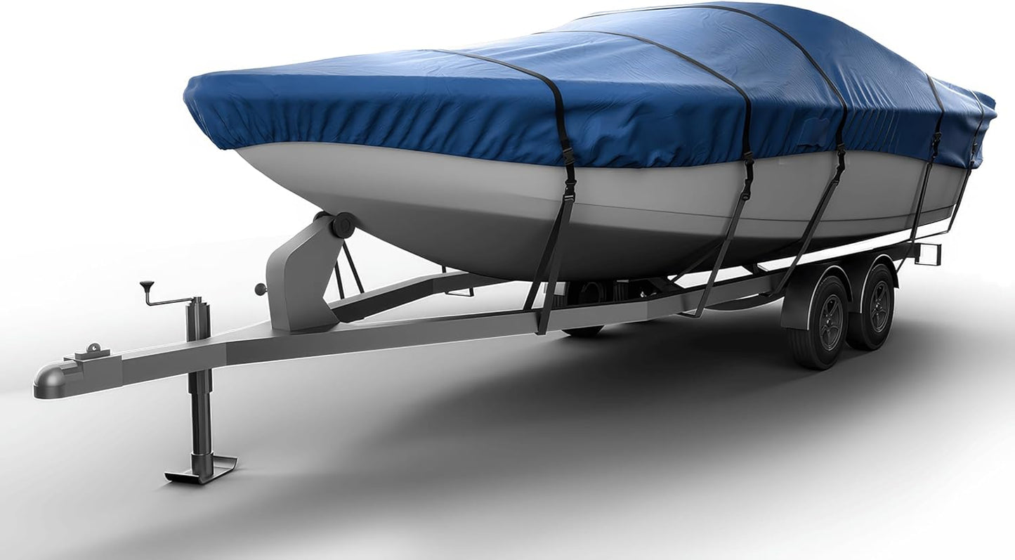 Universal Boat Cover for 17ft-19ft L, Waterproof & Heavy-Duty