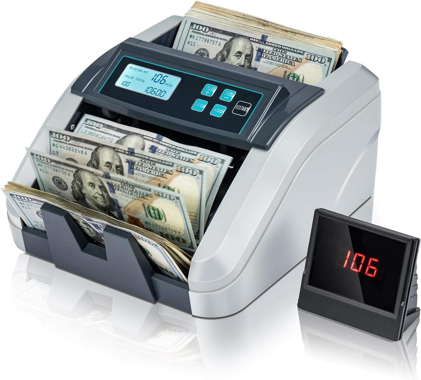 MUNBYN IMC51 Money Counter Machine with Fast Counting Speed