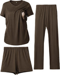 Rnxrbb 3 Piece Women's Maternity Nursing Pajamas Set - Soft
