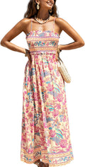 CUPSHE Ditsy Floral Smocked Maxi Dress - Flowy Summer Sundress