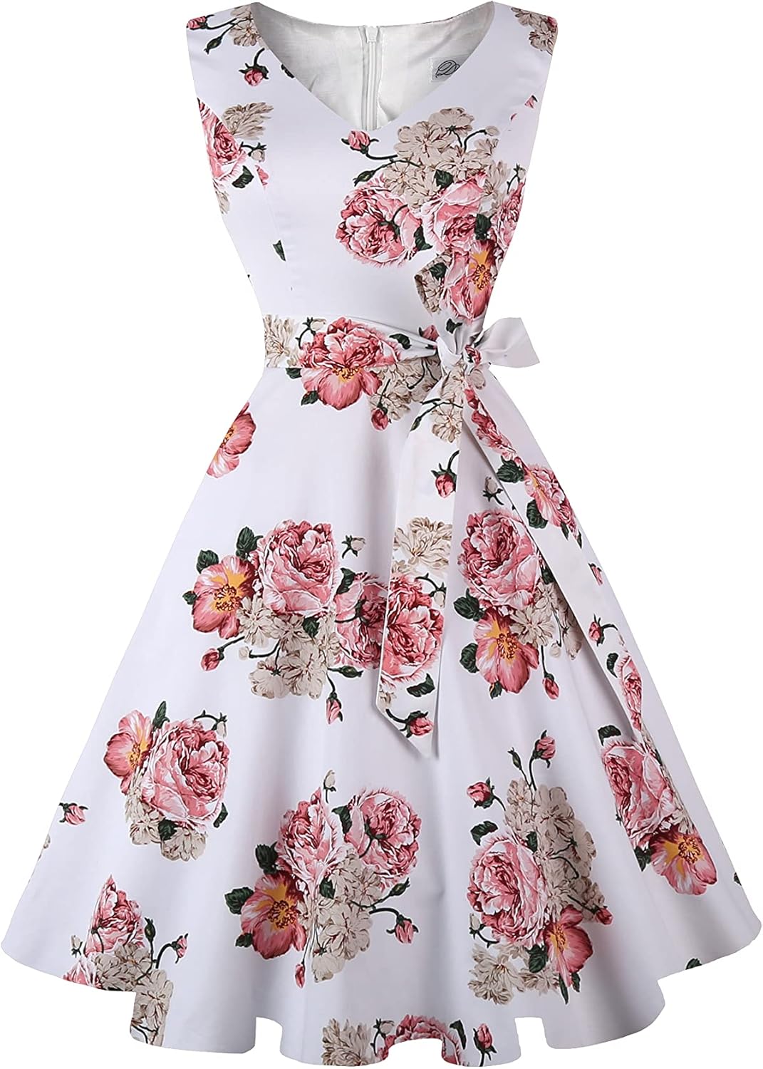 Vintage Sleeveless Cocktail Party Dress with Pockets for Women