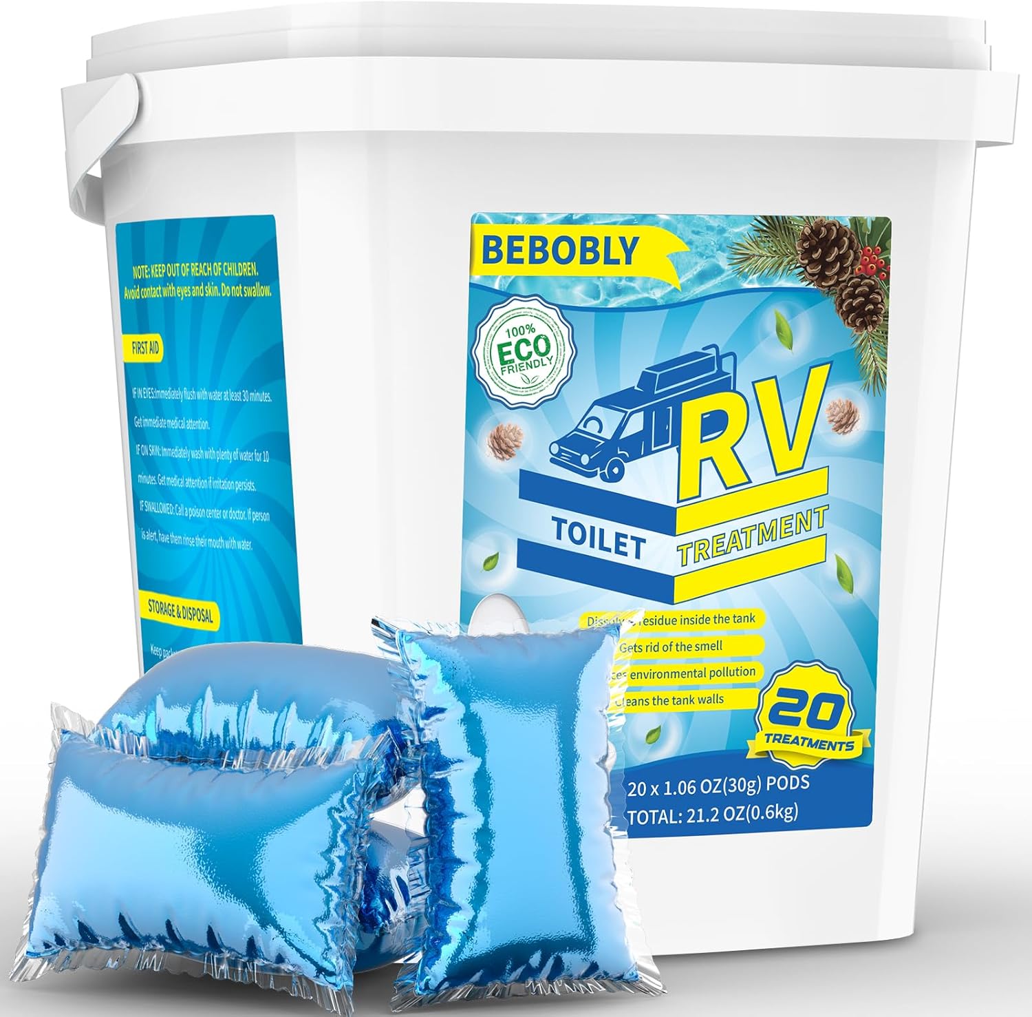 Odor-Free RV Toilet Treatment: 20 Pack