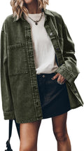 Oversized Jean Jacket Casual Button Up Denim Overshirt - Timeless