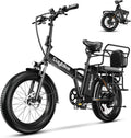 20in Fat Tire Folding Electric Bike - 1000W Peak, 48V 20Ah Range