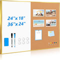 White Board Cork Board Combo 36in x 24in - Magnetic Dry Erase & Pin