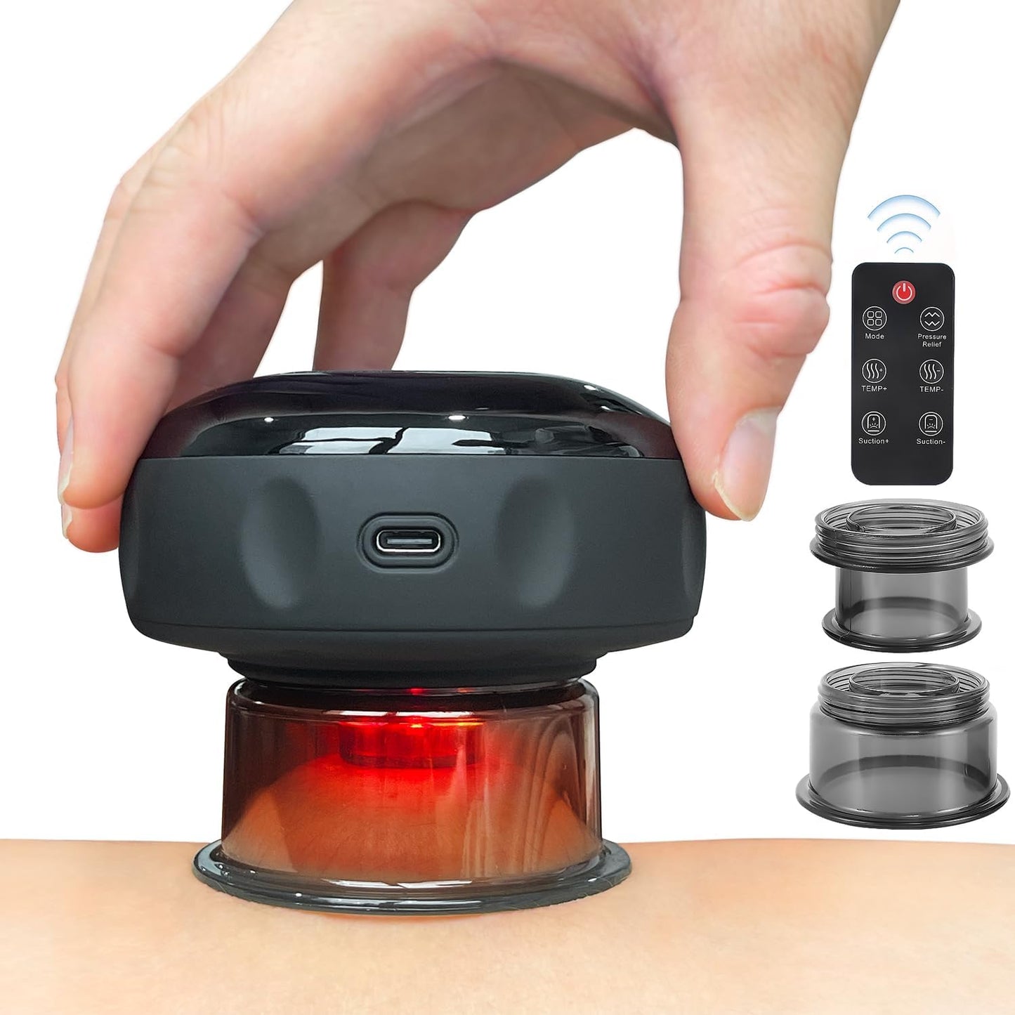5-in-1 Remote Cupping Kit for Massage Therapy with Heat