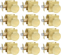 Passage Door Knobs Gold Brushed Brass - Durable 12 Pack for Hallway