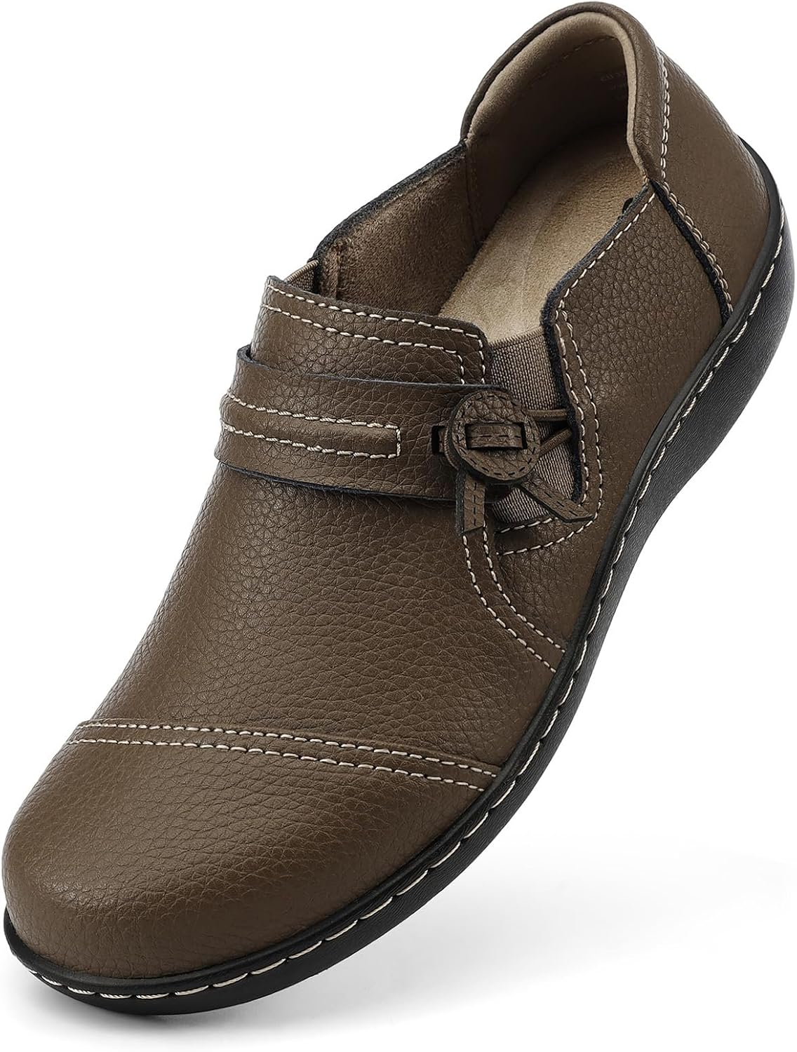 LAZYPOP Women's Classic Comfort Leather Loafers for Everyday Use