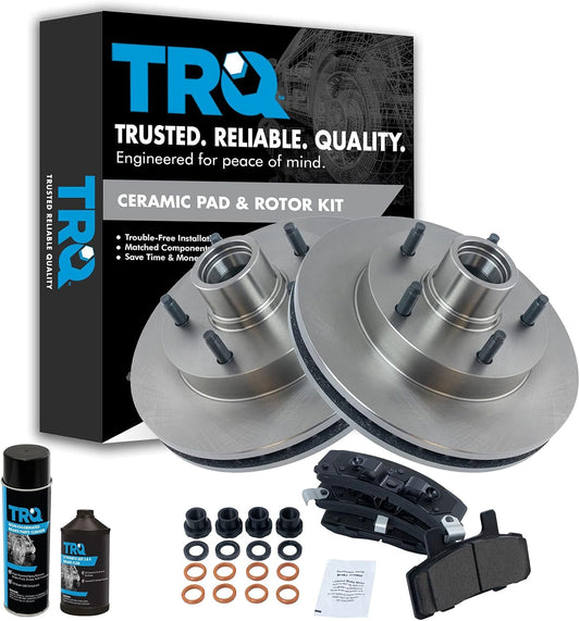 TRQ Front Brake Pad & Rotor Kit for 1994-1999 Dodge Ram 1500