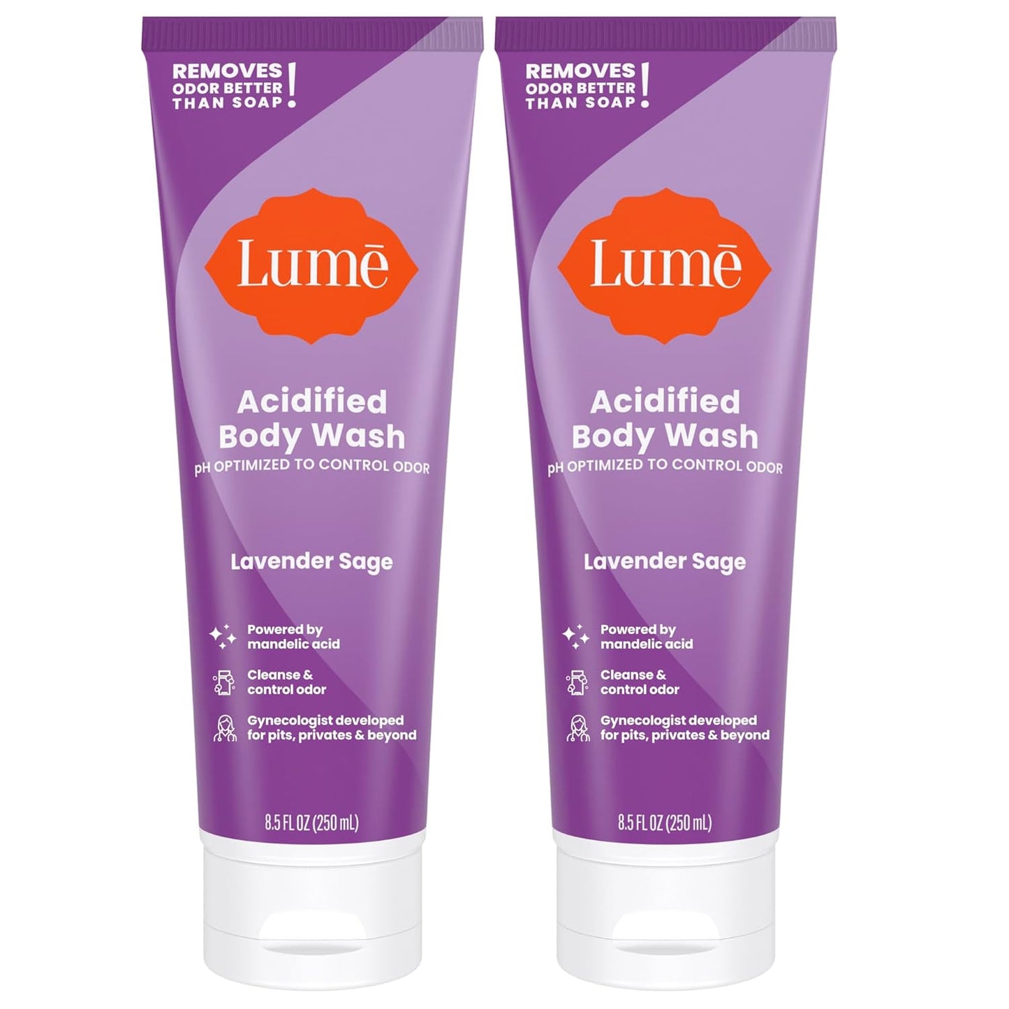 Lume Acidified Body Wash for 24 Hour Odor Control and Care