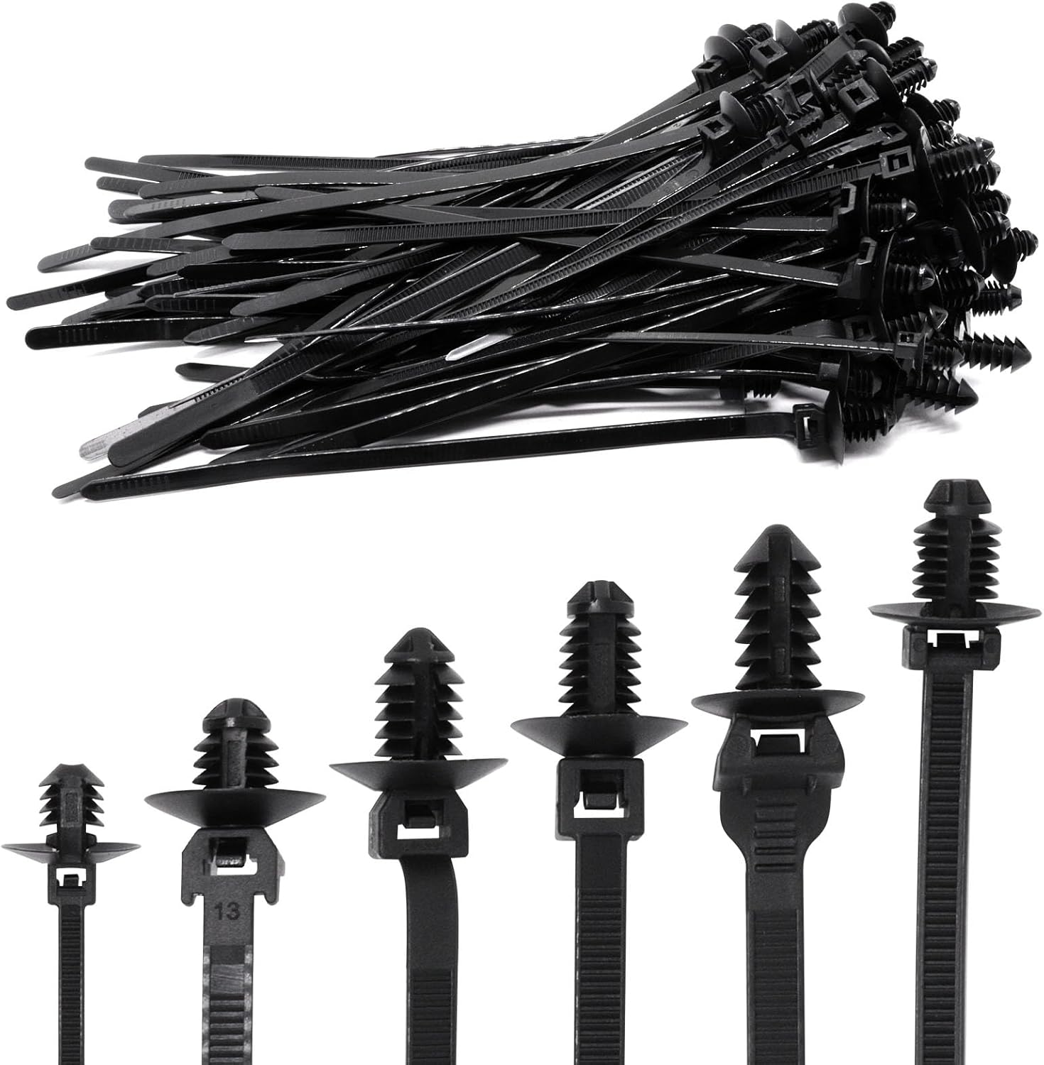 Secure Your Wires with 60 PCS Push Mount Zip Ties