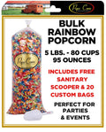 RAINBOW POPCORN Pops Corn - 5 lb Bulk Bag for Parties