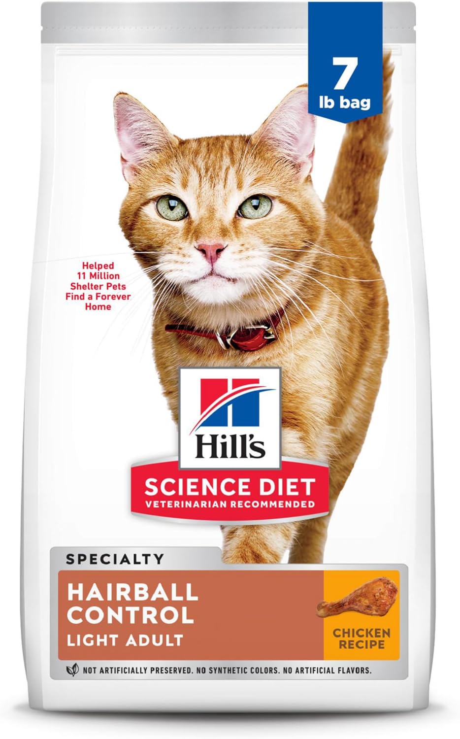 Hill's Science Diet Hairball Control Light Dry Cat Food for Adults