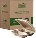 ECOLipak 300 Pack Clamshell To Go Containers 8x8 - Compostable