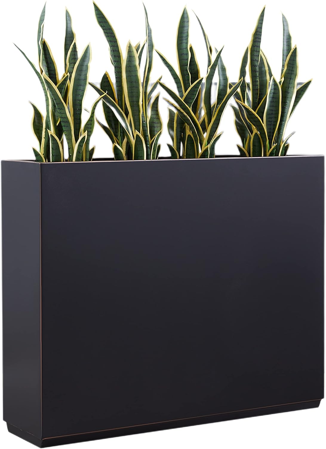 Wallowa Metallic Heavy Planter for Outdoor Plants, 38Lx10Wx30H