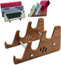 Keyboard Display Stand Wooden 3-Tier Keyboard Holder - Desktop Storage
