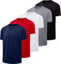 Youth Mesh Moisture Wicking 5 Pack Athletic T-Shirt - Kids Active