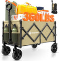 Collapsible Wagon Cart Foldable - Portable Heavy Duty Folding Beach