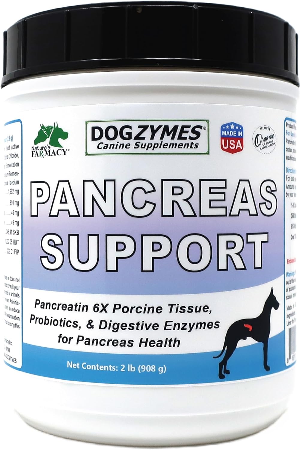 Dogzymes Pancreas Support for Dogs - 2 Pound Quality Formula