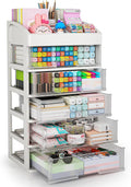 Desk Organizer with Drawers, 3-Drawer Desktop Storage in White