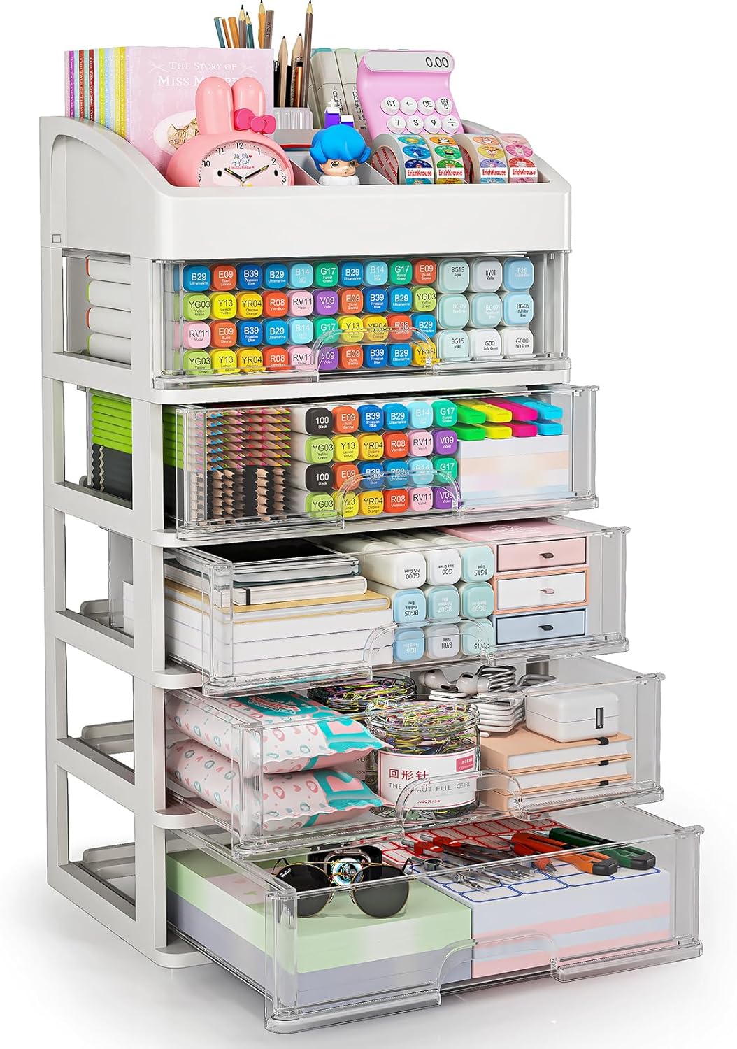 5-Drawer Desk Organizer by ORGIDOL: Stylish Storage Solution